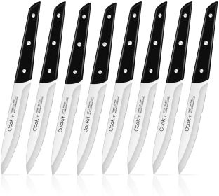 Steak Knife, Cookit 8Pcs Steak Knife Set Stainless Steel Serrated Steak Knife Dinner Knife for Home