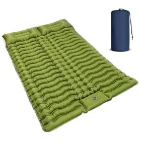 Double Air Mattress with Pillow, Built-in Foot Pump, 4-inch Camping Air Mattress, for Backpacking, Hiking, Traveling