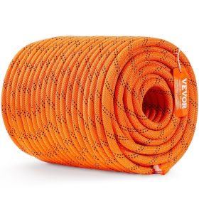 VEVOR Double Braided Polyester Rope, 1/2 in x 220 ft, 48 Strands, 8000 LBS Breaking Strength Outdoor Climbing Rope