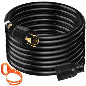 VEVOR 40Ft 30 Amp Generator Extension Cord 4 Wire 10 Gauge Generator Cord 125V 250V Generator Power Cord Twist Lock Connectors