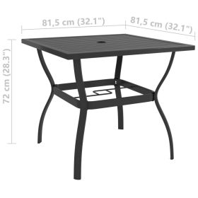 vidaXL Garden Table Anthracite 81.5x81.5x72 cm Steel (Option: as picture)