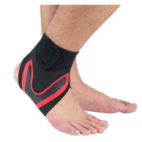 Ankle Support Brace Safety Running Basketball Sports Ankle Sleeves (Option: S-1pc-Left red)