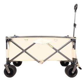 Folding Van, Heavy-duty Practical Beach Cart For Sand, With Large Wheels, Adjustable Handles And Drink Holders, Suitable For Shopping, Camping, G (Option: Folding vans)