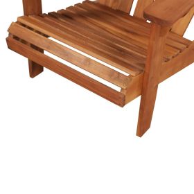 vidaXL Patio Adirondack Chair with Footrest Solid Acacia Wood (Option: as picture)