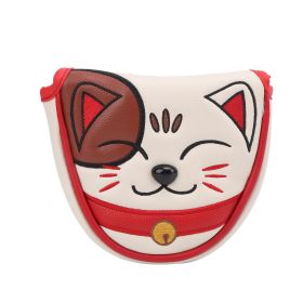 Lucky Cat Waterproof Golf Mallet Head Cover Club Center Putter Headcover Guard Protector (Option: as picture)