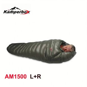 Kamperbox Outdoor Camping Down Sleeping Bag Winter Warm And Waterproof (Option: AM1500R)