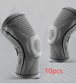 Knee Pads For Sport Knee  Silicone Spring Patella Protector (Option: Grey-L-10PCS)