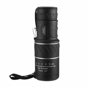 40x60 Day Night Vision HD Optical Monocular Hunting Camping Handheld Telescope Life Waterproof, Anti-Fog Monocular Suitable For Observing Nature (Color: black)