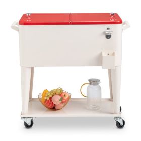 Refrigeration And Insulation Trolley 87.5x38.5x91cm Rectangular Plastic Box Iron Leg Tube Freezer And Insulation (Option: Refrigerated insulated trolley)