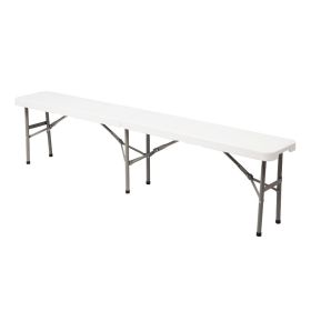 6FT Outdoor Patio Foldable Bench (Color: White)