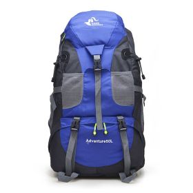 Outdoor Backpack Backpack Hiking Sports Travel Mountaineering Bag (Color: Navy)