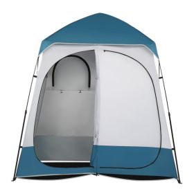 Double Blue White Changing Tent (Color: White)