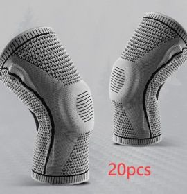 Knee Pads For Sport Knee  Silicone Spring Patella Protector (Option: Grey-L-20PCS)