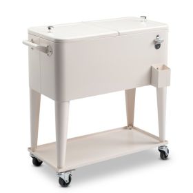 80QT Milk White Refrigerated And Insulated Trolley (Option: Milk White)